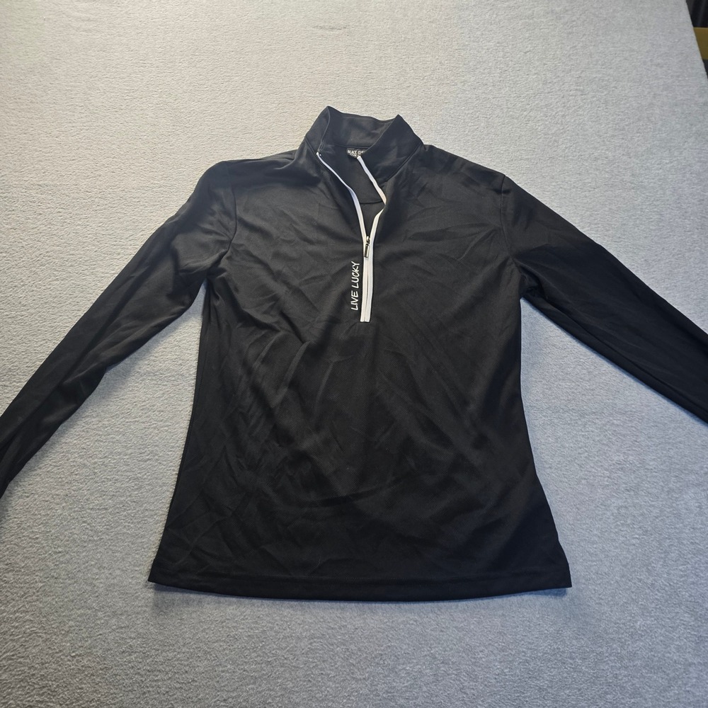 Black Clover Live Lucky 1/4 Zip Golf Pullove Mens Medium Black Performance Fit